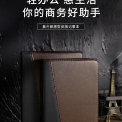 晨光(M&G)32K/120张撞色办公 会议记录皮面本 普惠型日记本商务记事本单本装APY1BK78